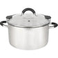Stainless steel pot with drainer