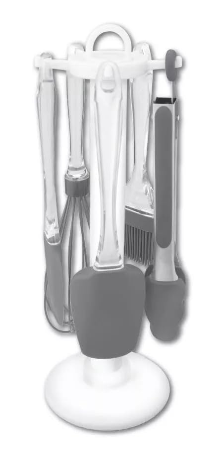 HUDSON 5-Piece Silicone Utensil Set with Hanging Base