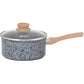 HUDSON Forged Nonstick Grey Pot 3.9Qt Cookware, Pots and Pans, Dishwasher Safe, Granite