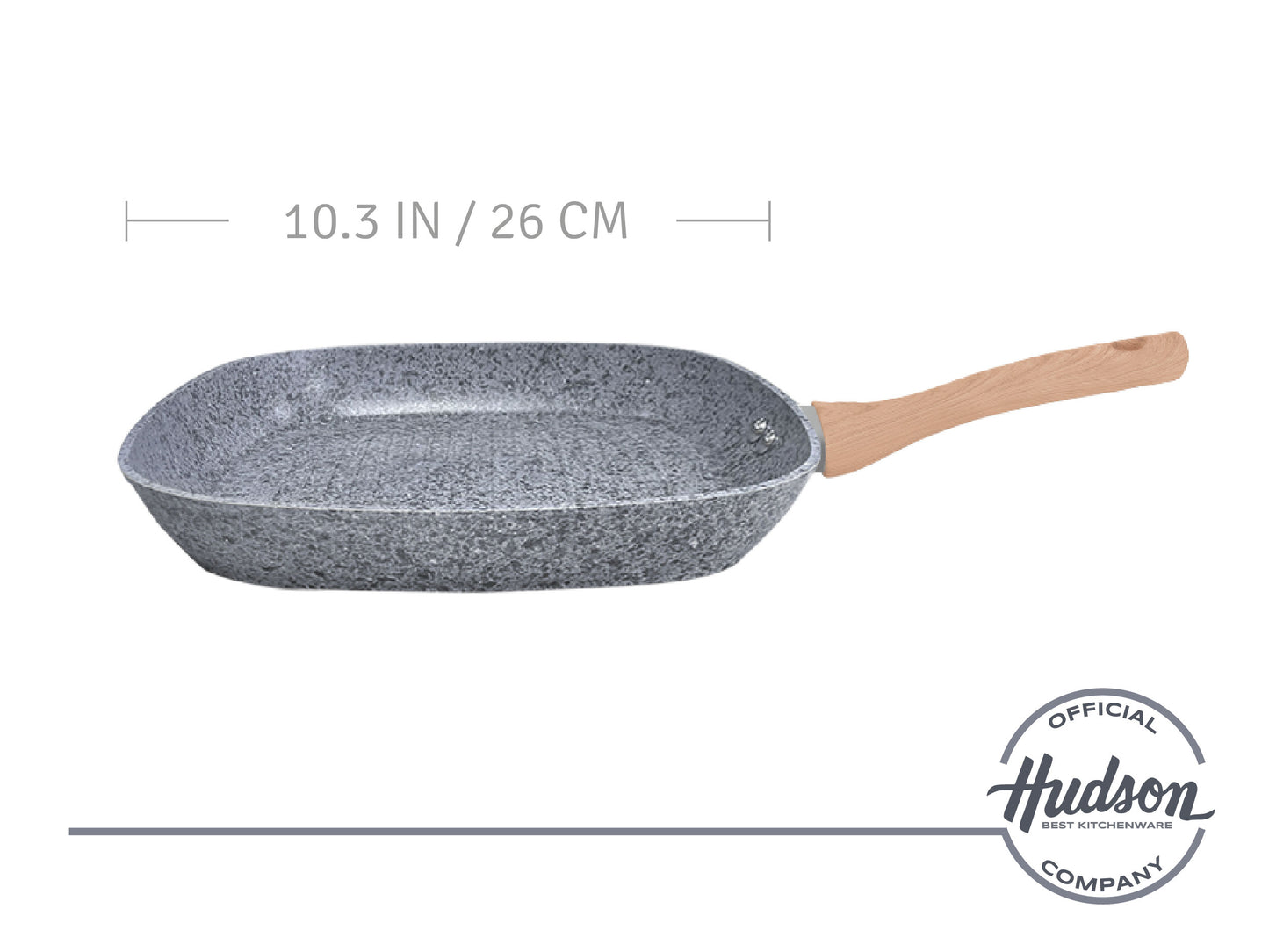 HUDSON Forged Nonstick Grill Pan 3.9Qt Cookware, Pots, and Pans, Dishwasher Safe