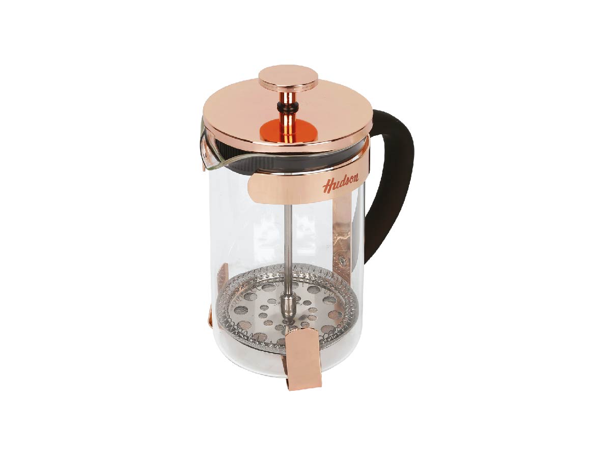 HUDSON French Press Coffee and Tea Maker, 0.84Qt, Copper