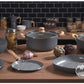 HUDSON Grey Nonstick Frying Pan 9.5" Cookware, Pots and Pans, Dishwasher Safe