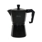 HUDSON Classic Stovetop Espresso Maker, Italian Style, 9 cups, Total Black