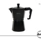 HUDSON Classic Stovetop Espresso Maker, Italian Style, 9 cups, Total Black