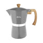 HUDSON Classic Stovetop Espresso Maker, Italian Style, 9 cups, Grey