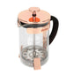 HUDSON French Press Coffee and Tea Maker, 6 cups, COPPER