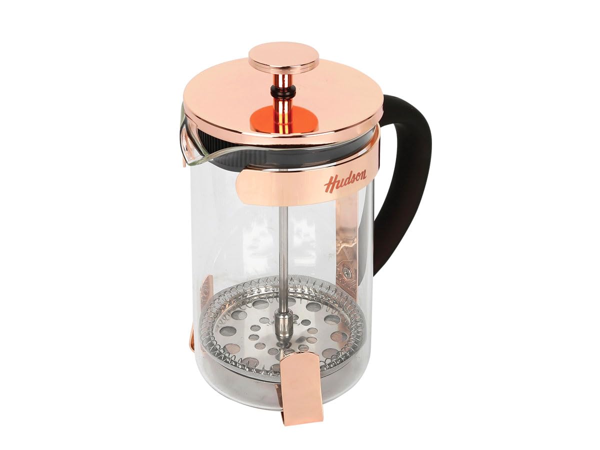 HUDSON French Press Coffee and Tea Maker, 6 cups, COPPER