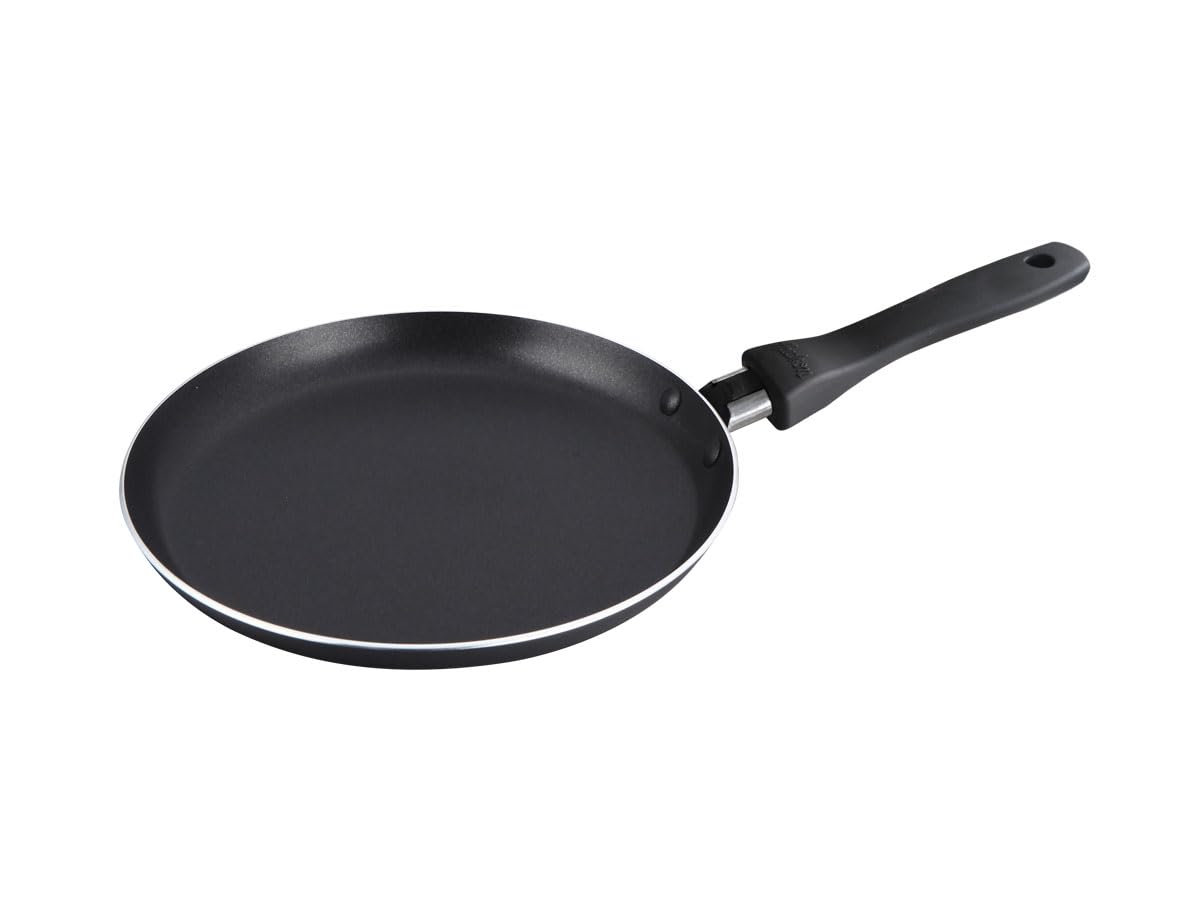 HUDSON Nonstick Black Crepe Pan 8.7 inch Cookware, Dishwasher Safe, (PFOA, PTFE & CADAMIUM FREE)