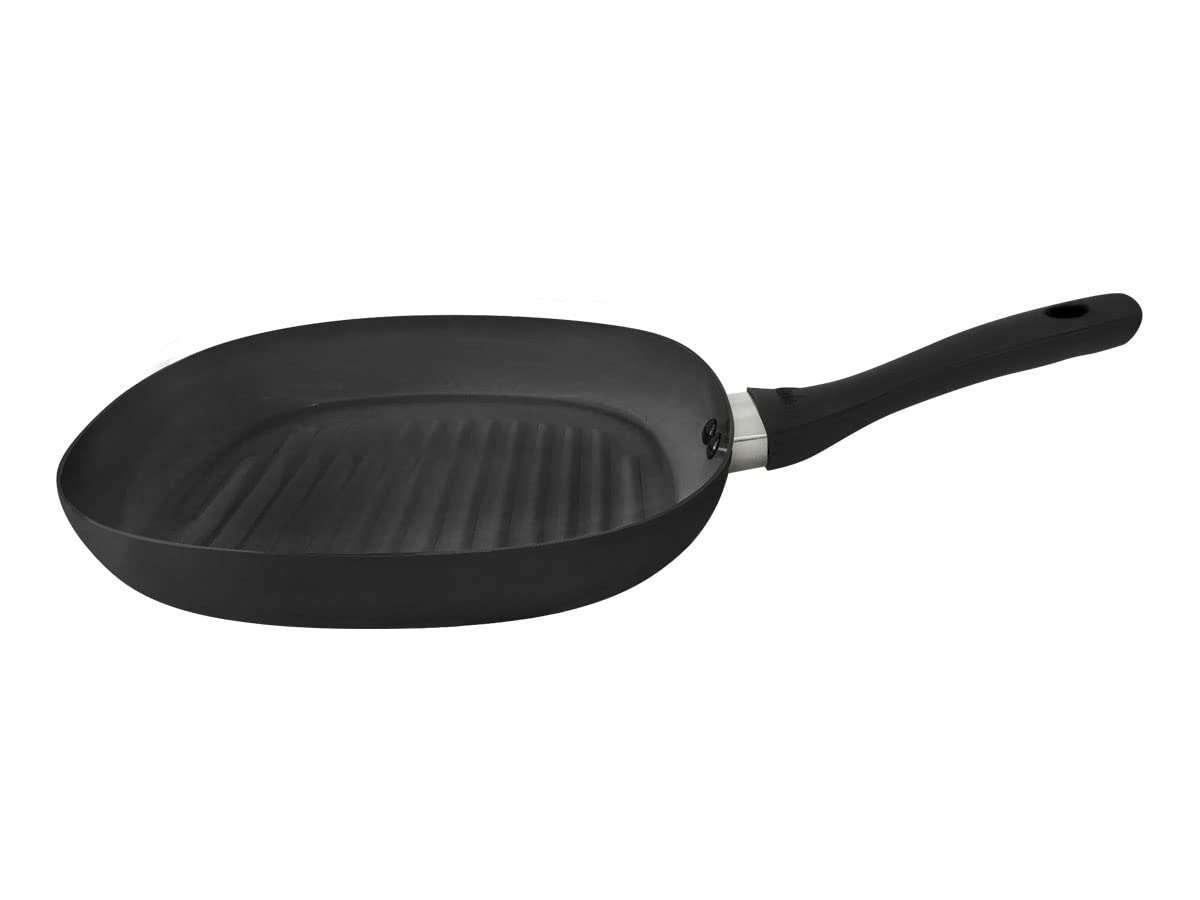 HUDSON Grill pan Aluminium with black non-Stick 10 in, Dishwasher Safe