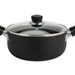 HUDSON Aluminium Nonstick Black Pot 3.9Qt Cookware, Pots and Pans