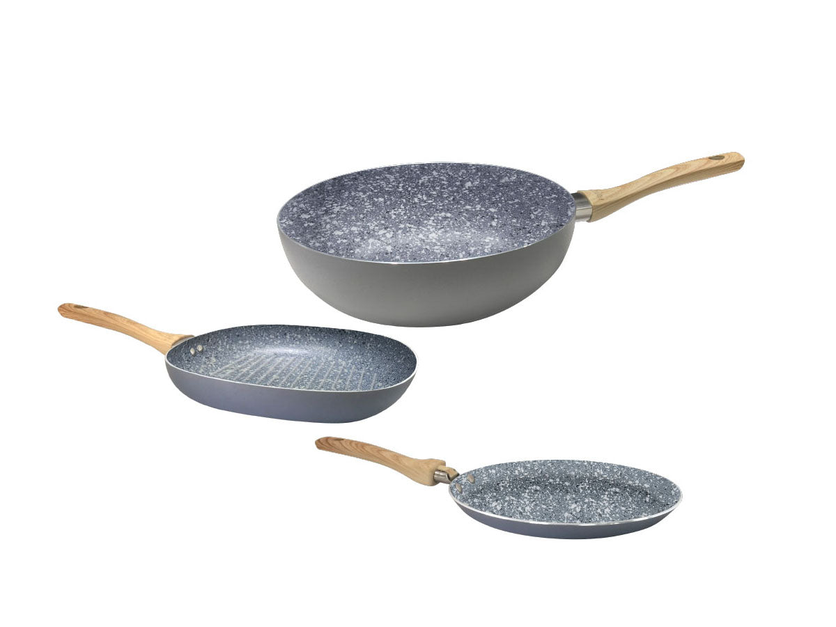 Hudson Granite Wok Kit + Griddle + Pancake Pan