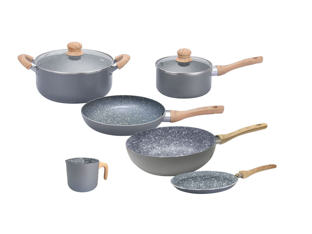 Hudson Granite Pot Kit + Wok + Little Milk Pot + Pancake Pan.