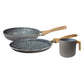 HUDSON Saucepan Set 20 cm and Pancake Pan 22 cm Granite