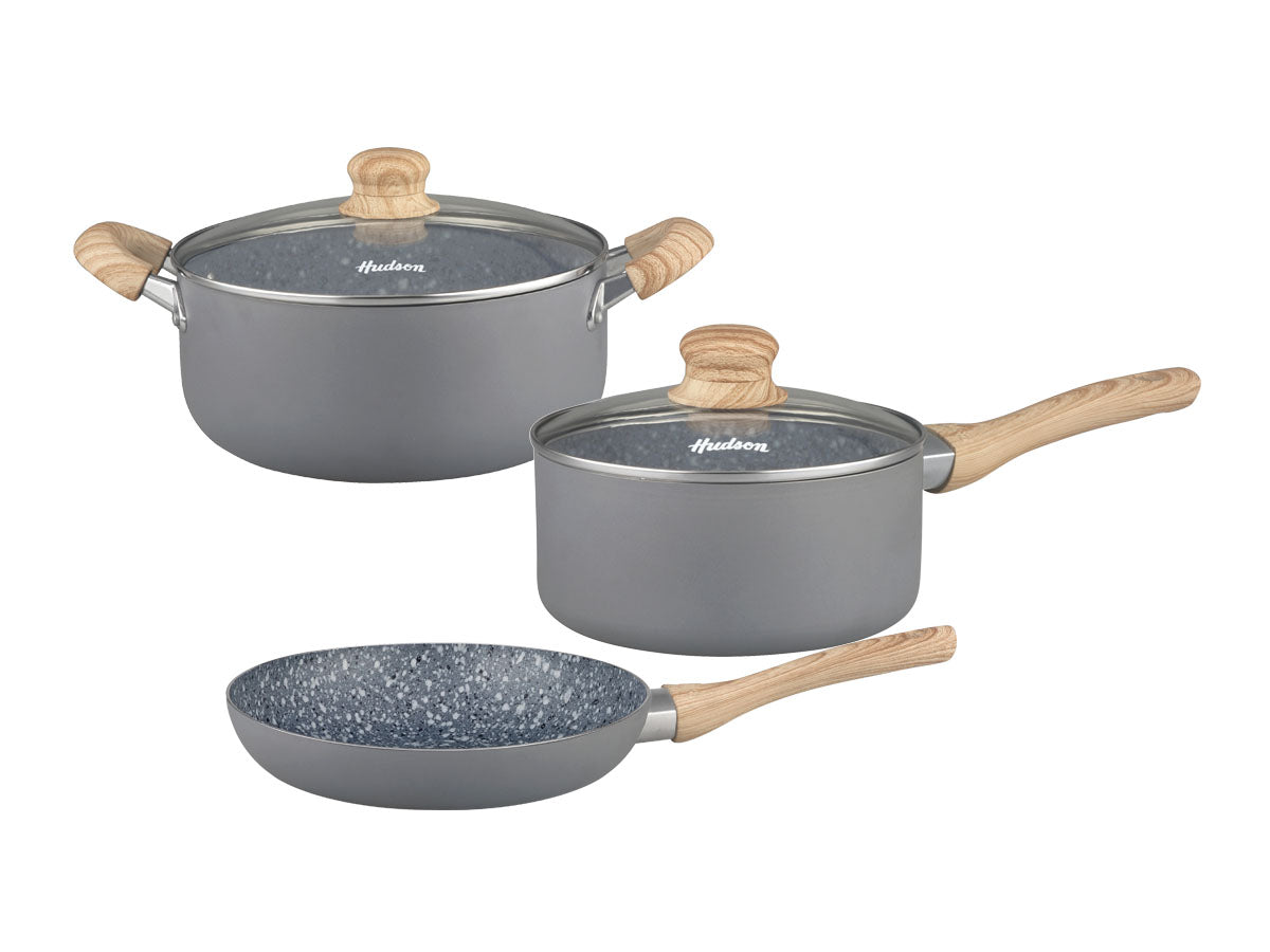 HUDSON Set: Pan + 2 Pots Granite Line